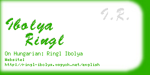 ibolya ringl business card